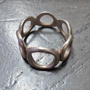 Sterling Silver Geometric Infinity Ring 925 Size 9